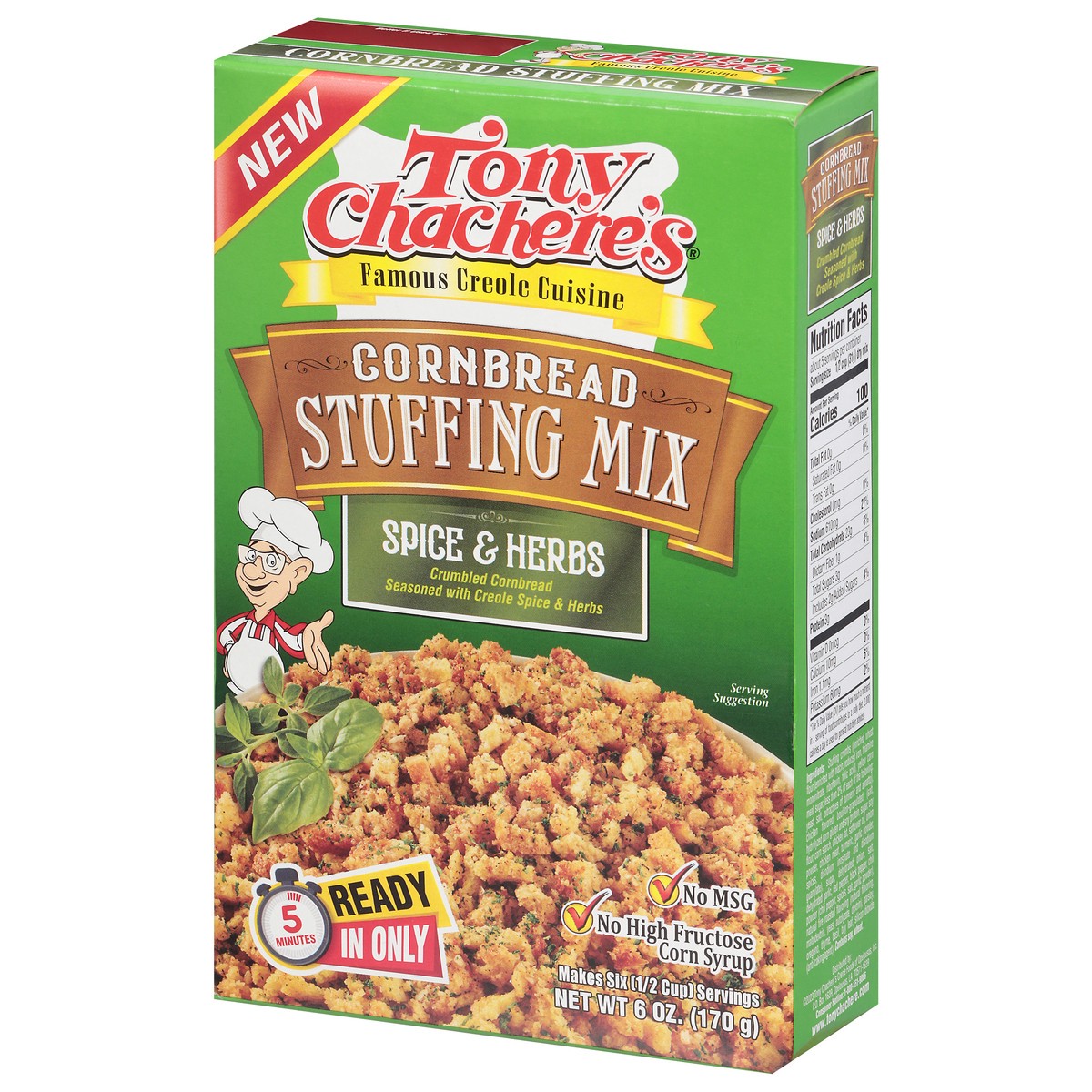 slide 11 of 13, Tony Chachere's Cornbread Spice & Herb Stuffing Mix 6 oz, 6 oz