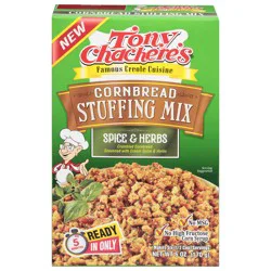 Tony Chachere's Cornbread Spice & Herb Stuffing Mix 6 oz