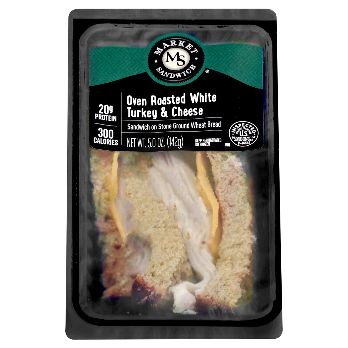 slide 1 of 1, Market Sandwich Oven Roasted White Turkey & Cheese, 1 ct