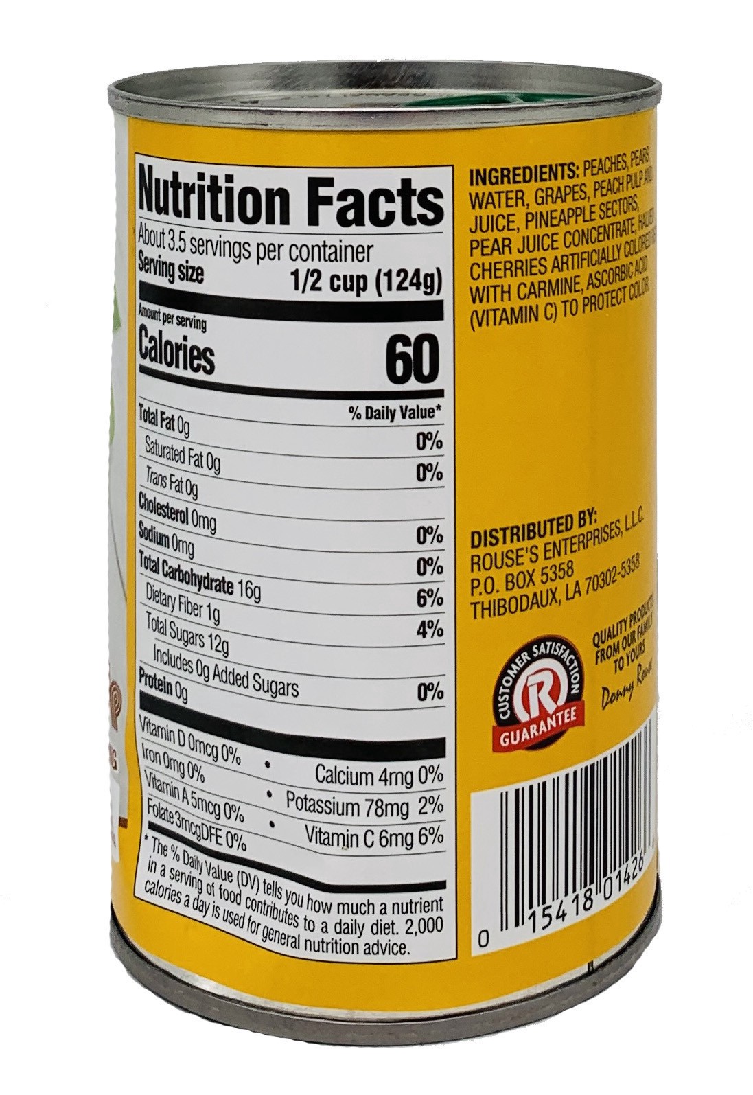 slide 2 of 2, Rouses Markets Lite Fruit Cocktail in 100% Juice 15 oz, 15 oz