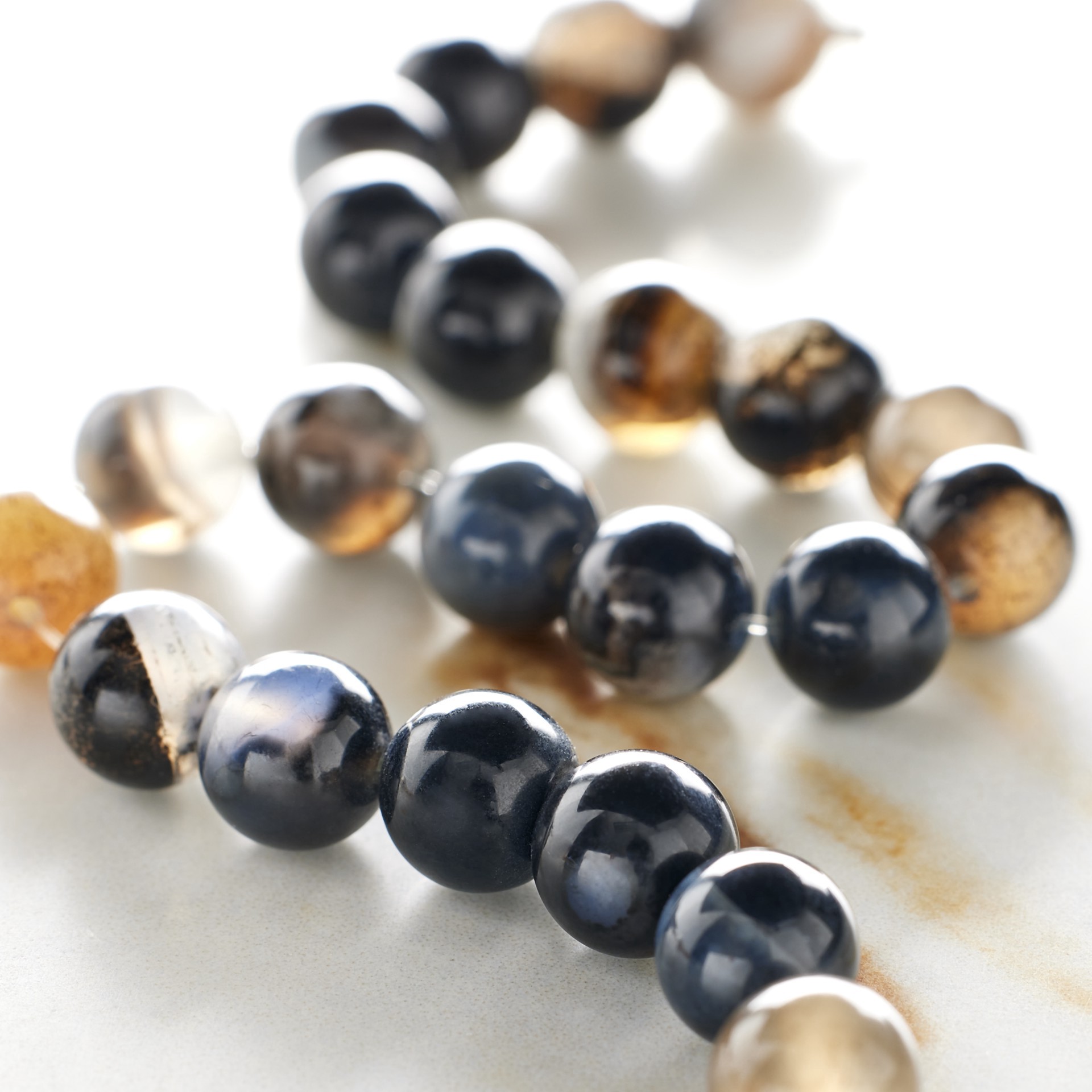 slide 3 of 3, Tuxedo Agate Round Beads By Bead Landing, 8mm, 8mm