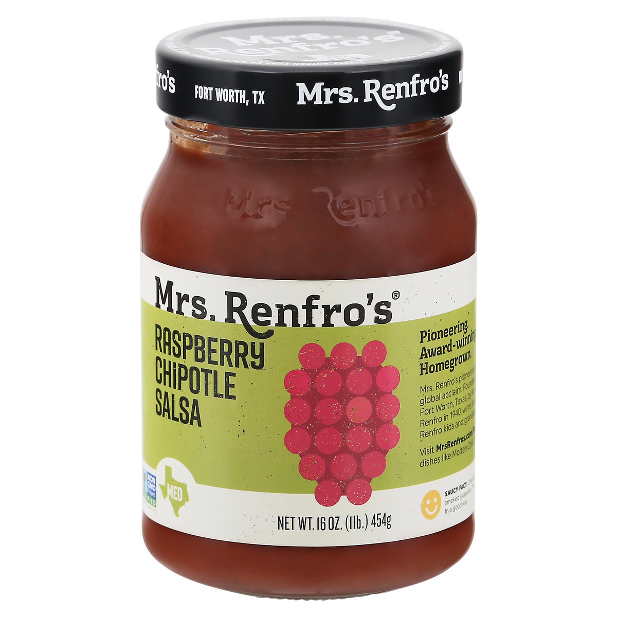 slide 3 of 9, Mrs. Renfro's Medium Raspberry Chipotle Salsa 16 oz, 16 oz