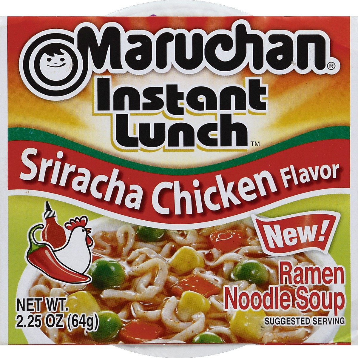 slide 4 of 5, Maruchan Sriracha Chickn Instant Lunch Ramen Noodles, 2.25 oz