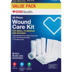 slide 1 of 1, CVS Health Wound Care Kit, Small/Medium, 30 ct