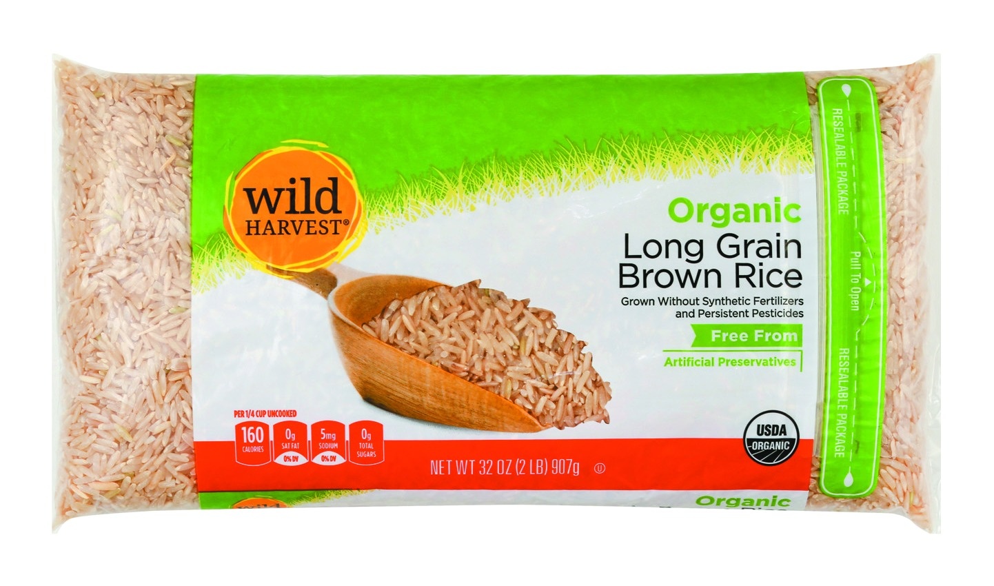 slide 1 of 7, Wild Harvest Organic Brown Long Grain Rice, 32 oz