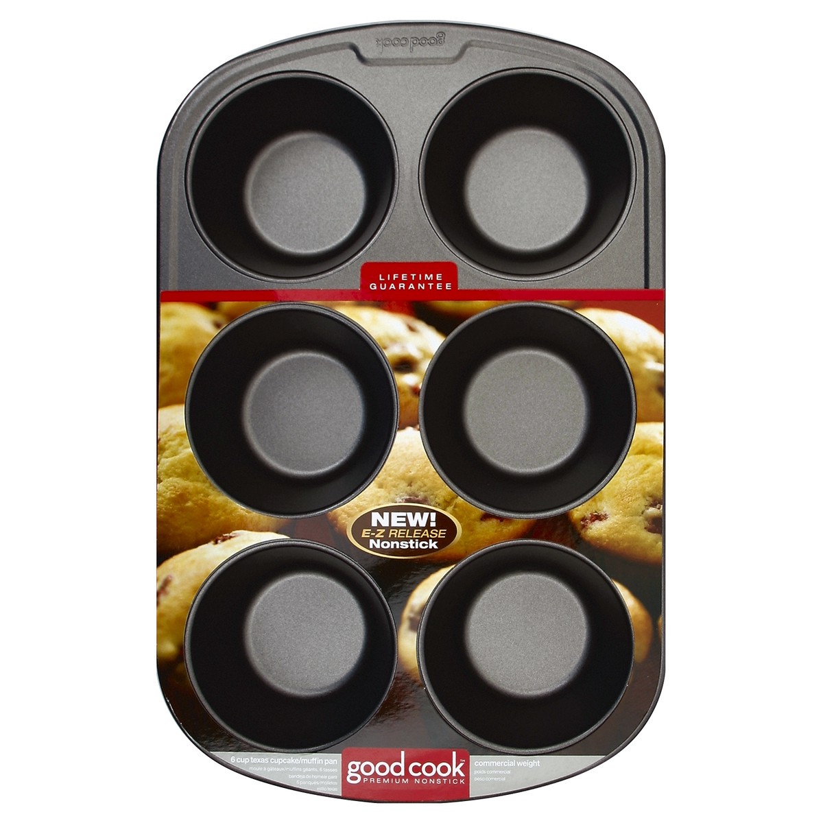 slide 3 of 4, Good Cook Nonstick 6-Cup Texas Muffin Pan, 1 ct