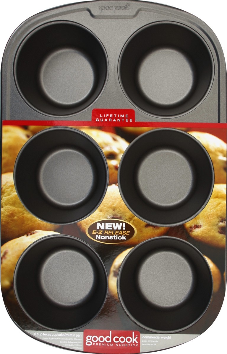 slide 1 of 4, Good Cook Nonstick 6-Cup Texas Muffin Pan, 1 ct