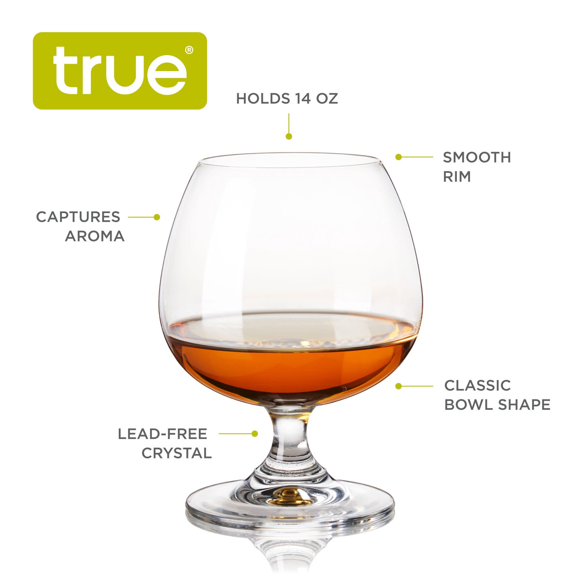 slide 5 of 5, TRUE 14 Ounce Snifter Tasting Glasses 4 ea, 1 ct