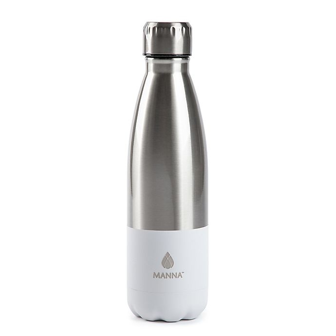 slide 1 of 1, Manna Organics Vogue Color Block Stainless Steel Water Bottle - Grey, 17 oz