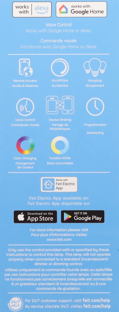 slide 5 of 12, Feit Electric 60 Watts Smart WiFi LED Bulb 1 ea, 1 ct