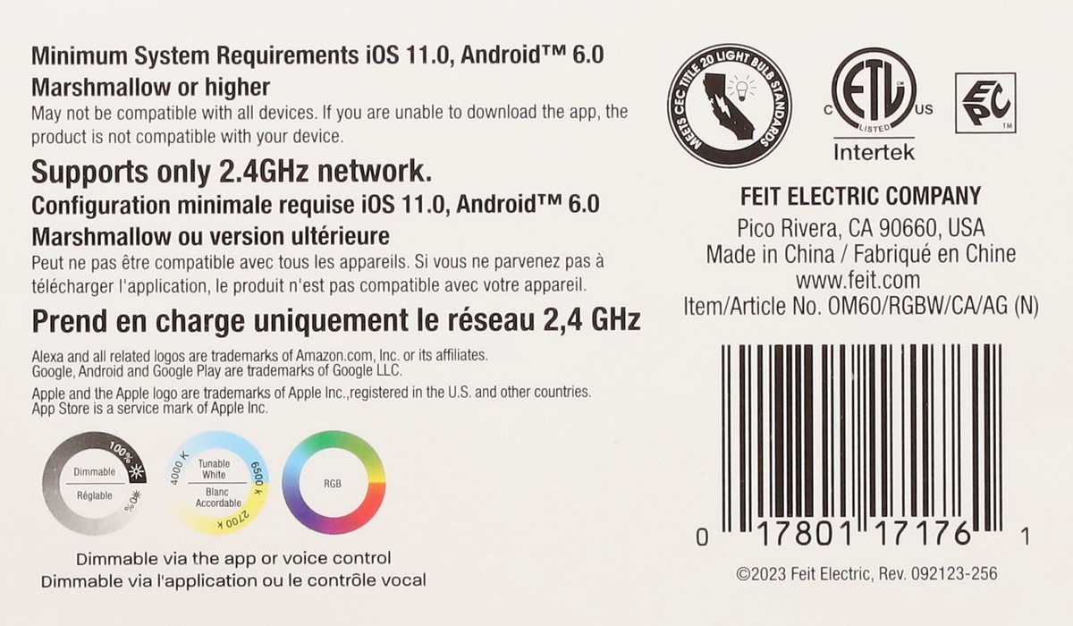 slide 6 of 12, Feit Electric 60 Watts Smart WiFi LED Bulb 1 ea, 1 ct