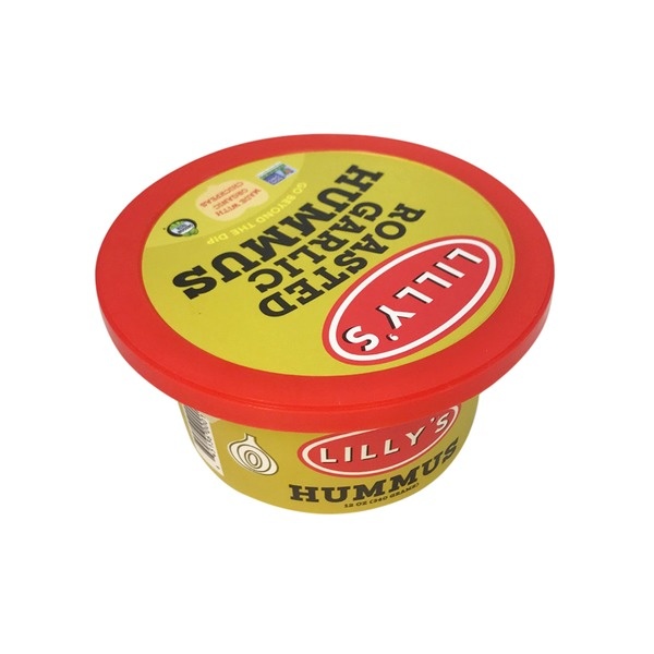 slide 1 of 1, Lilly's Roasted Garlic Hummus, 12 oz