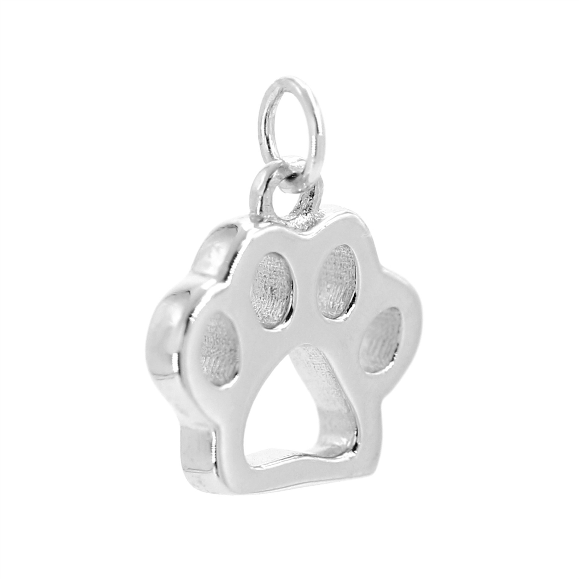 slide 2 of 7, Sterling Silver Paw Icon Charm By Bead Landing, 0.43 in x 0.38 in x 0.07 in