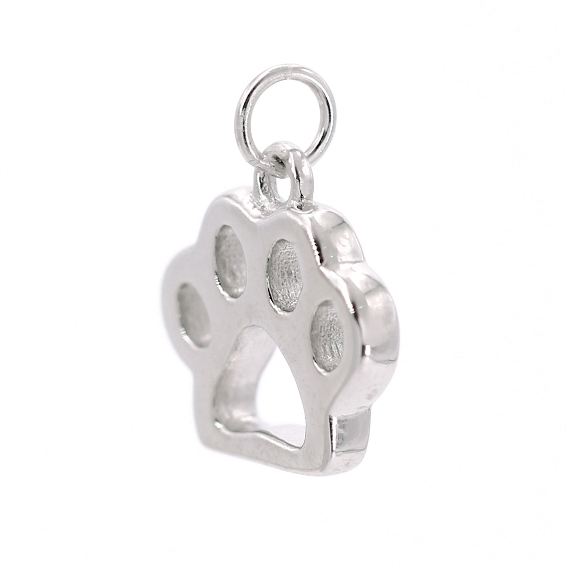 slide 6 of 7, Sterling Silver Paw Icon Charm By Bead Landing, 0.43 in x 0.38 in x 0.07 in