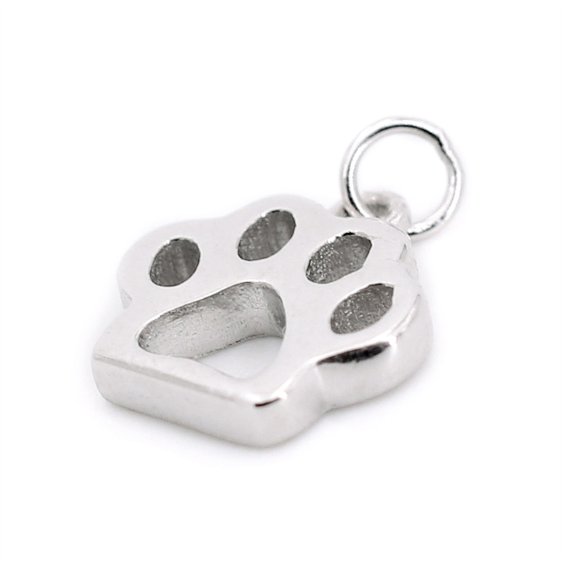 slide 5 of 7, Sterling Silver Paw Icon Charm By Bead Landing, 0.43 in x 0.38 in x 0.07 in