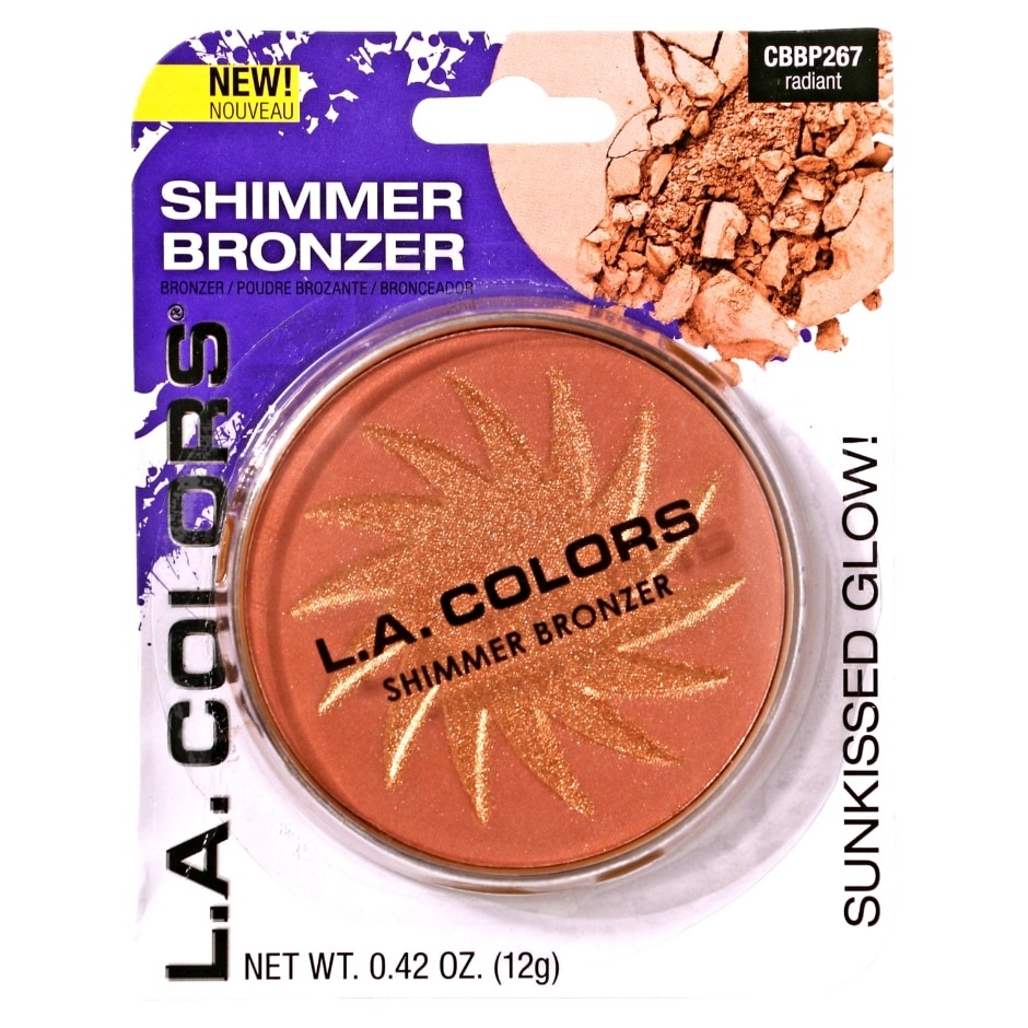 slide 1 of 1, L.A. Colors Shimmer Bronzer In Radiant, 0.42 oz