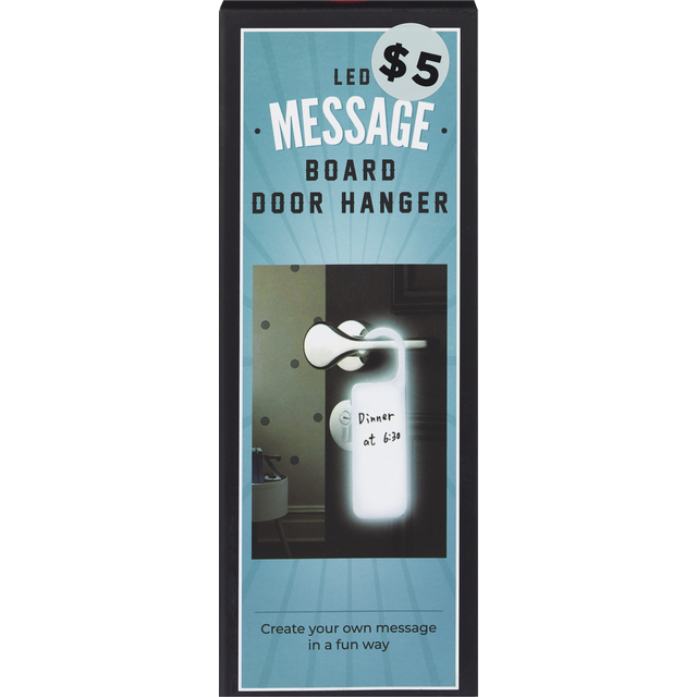 slide 1 of 1, SAMSONICO Led Message Board Door Hanger, 1 ct