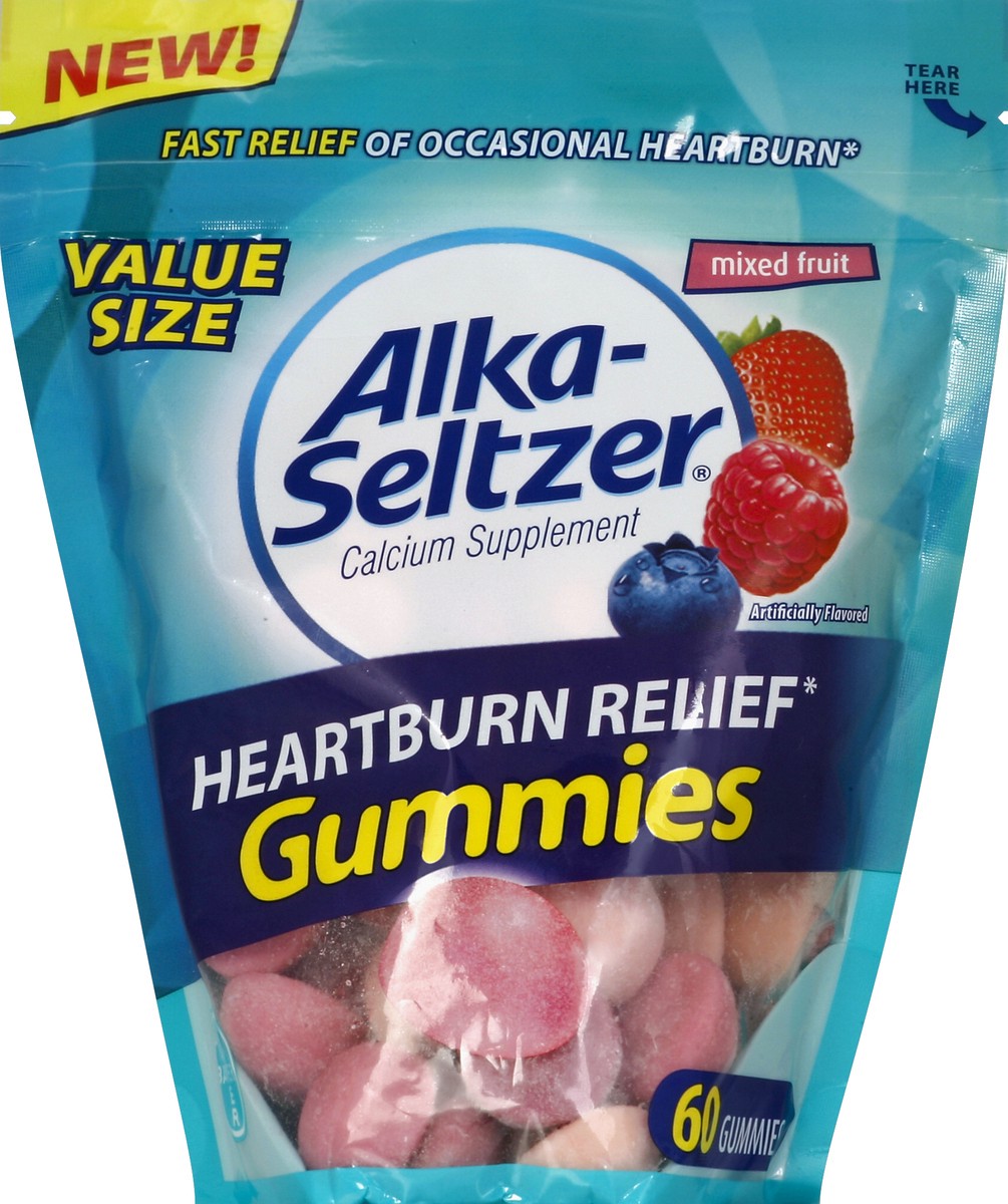slide 5 of 6, Alka-Seltzer Heartburn Relief Soft Bites Mixed Fruit Gummies, 60 ct