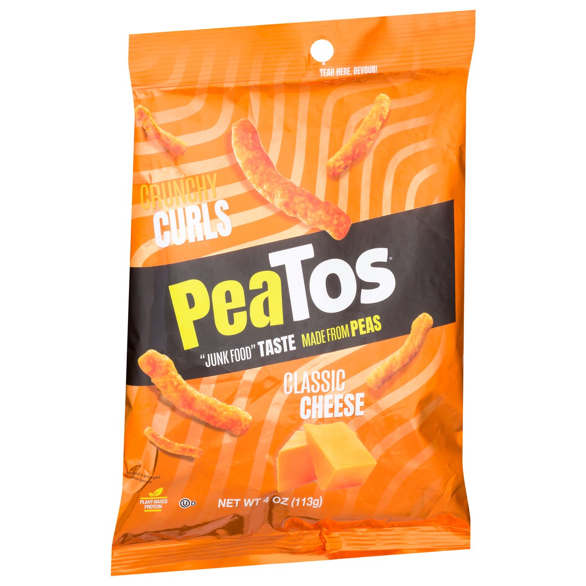 slide 2 of 9, Peatos Classic Cheese Crunchy Curls, 4 oz