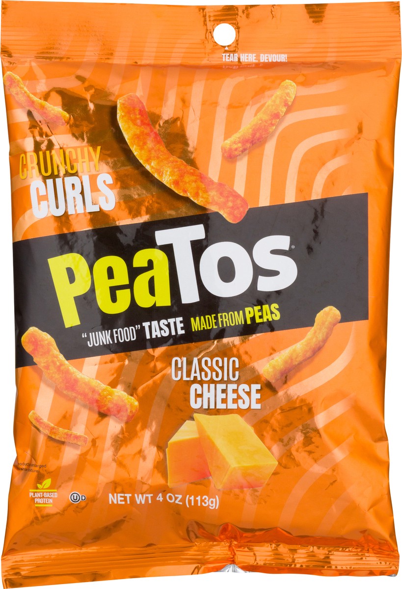 slide 1 of 9, Peatos Classic Cheese Crunchy Curls, 4 oz