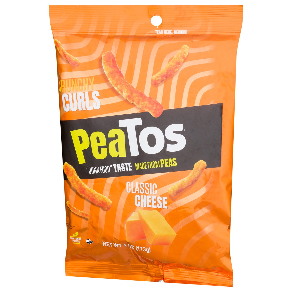 slide 8 of 9, Peatos Classic Cheese Crunchy Curls, 4 oz