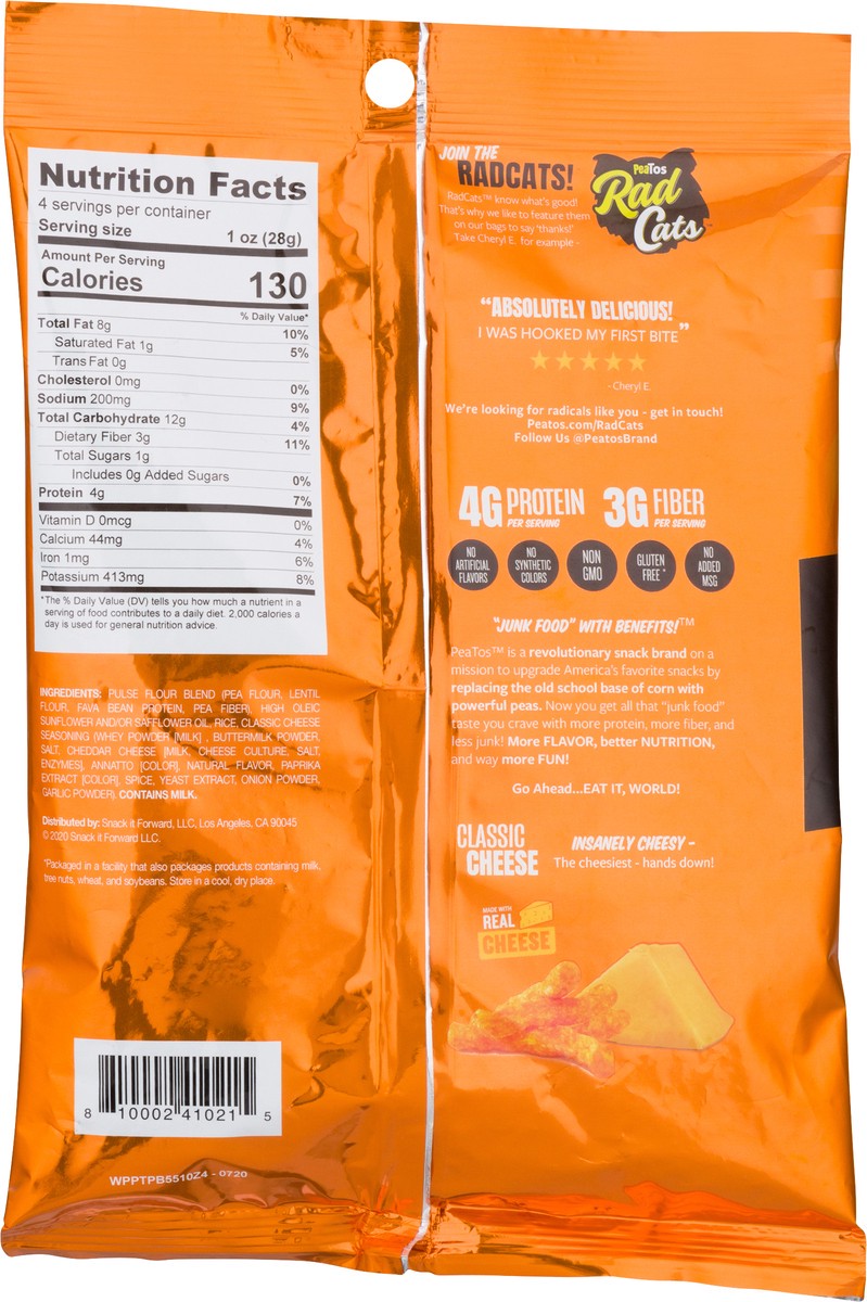 slide 7 of 9, Peatos Classic Cheese Crunchy Curls, 4 oz