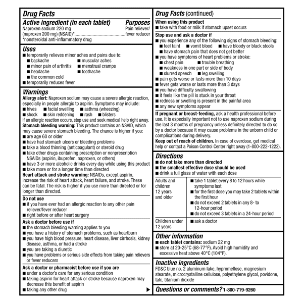 slide 20 of 29, Meijer Back & Muscle Pain Naproxen Sodium Tablets, 220mg, 24 ct