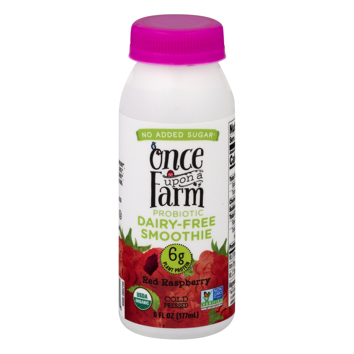 slide 1 of 1, Once Upon a Farm Red Raspberry Probiotic Dairy-Free Smoothie, 6 fl oz