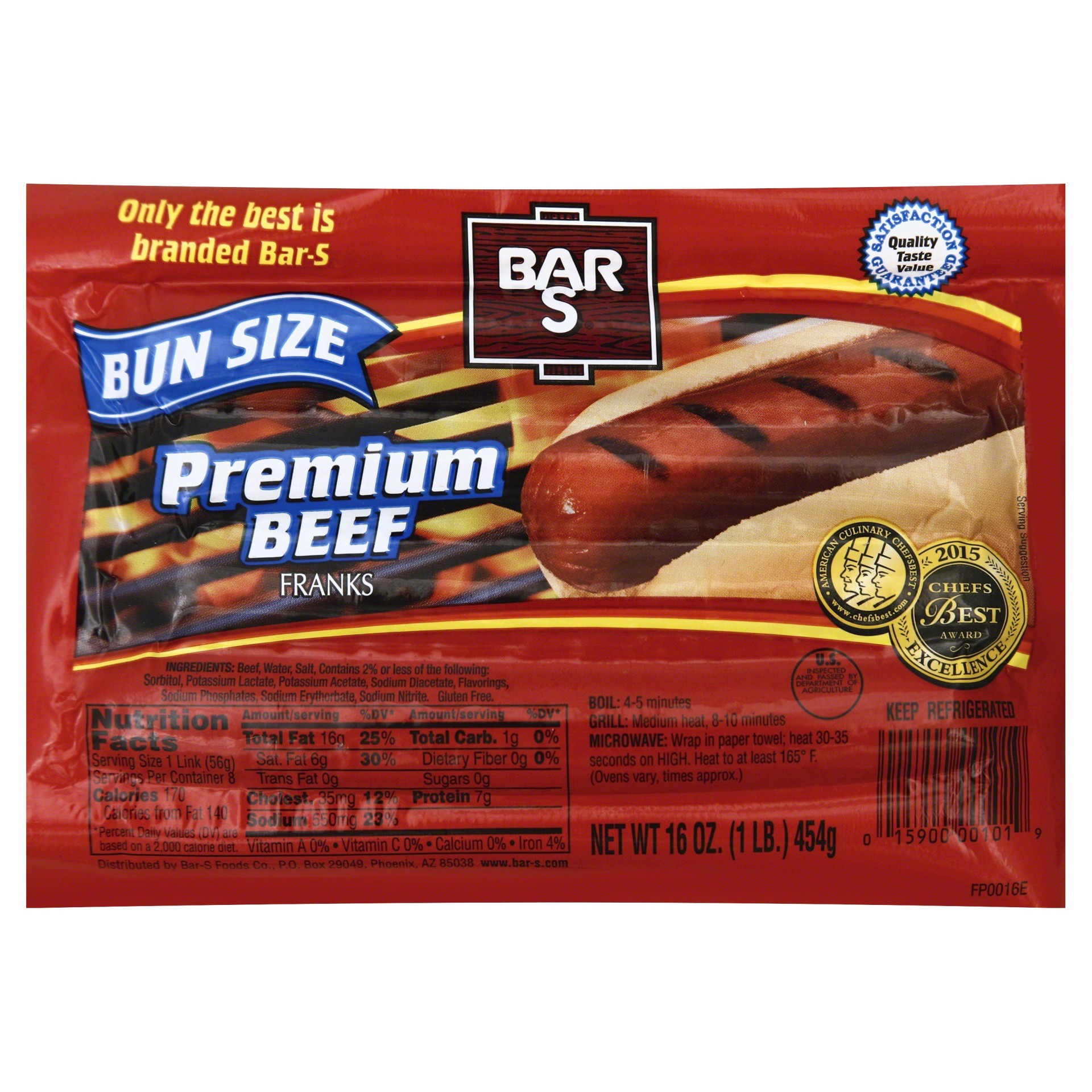 slide 1 of 7, Bar-S Beef Bun Length Franks, 16 oz