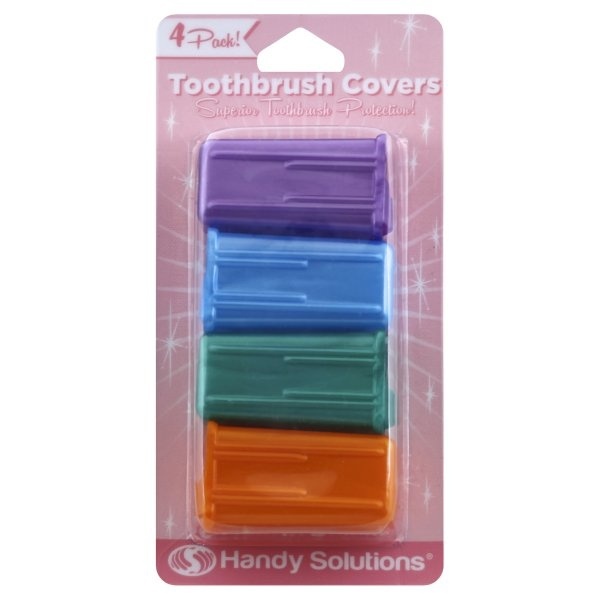 slide 1 of 1, Handy Solutions Toothbrush Covers 4 ea, 4 ct