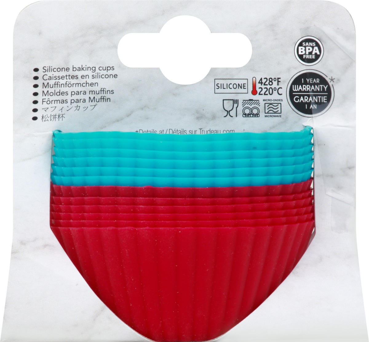 slide 4 of 9, Trudeau Silicone Baking Cups 12 ea, 12 ct