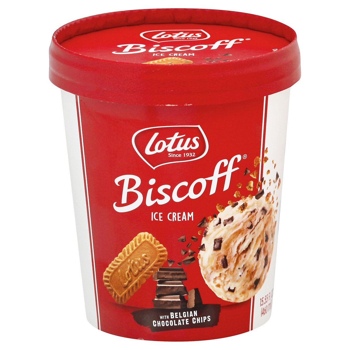 slide 8 of 13, Lotus Biscoff with Belgian Chocolate Chips Ice Cream 15.55 oz, 15.55 oz