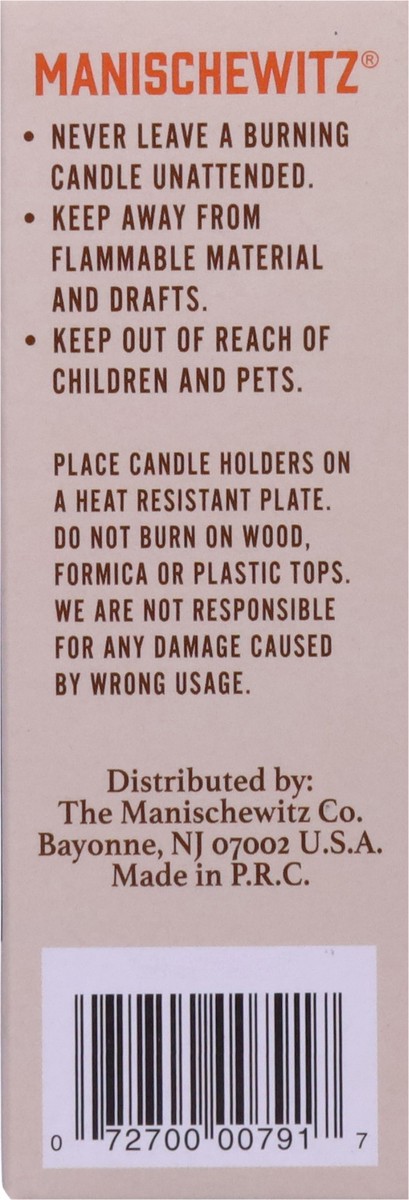 slide 9 of 9, Manischewitz Shabbat Candles, 12 ct