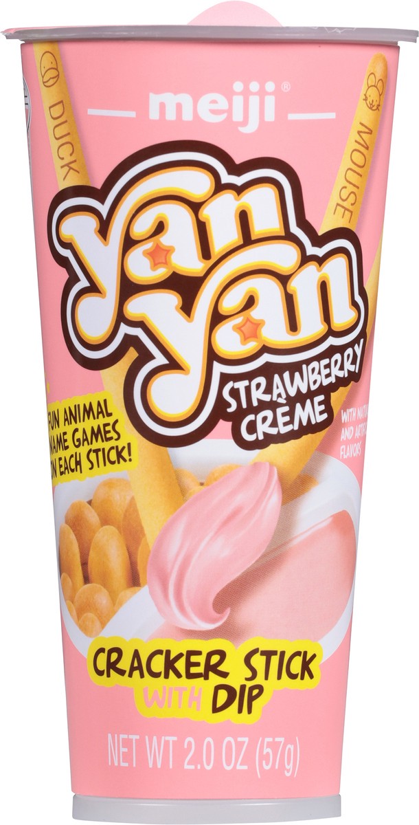 slide 11 of 14, Meiji Yan Yan Strawberry Creme Cracker Stick with Dip 2.0 oz, 2 oz