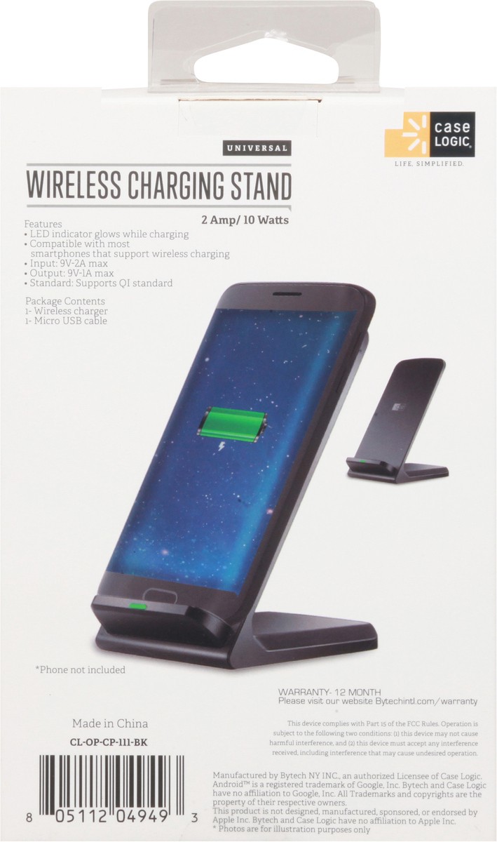 slide 4 of 11, Case Logic Wireless Fast Charging 2 Amp/10 Watts Universal Charging Stand 1 ea, 1 ea