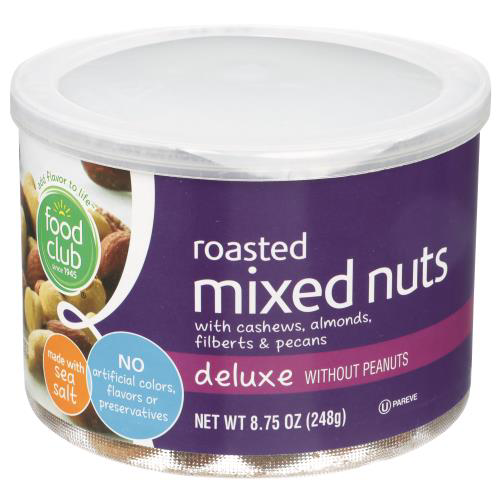 slide 1 of 1, Food Club Deluxe Mixed Nuts, 8.75 oz