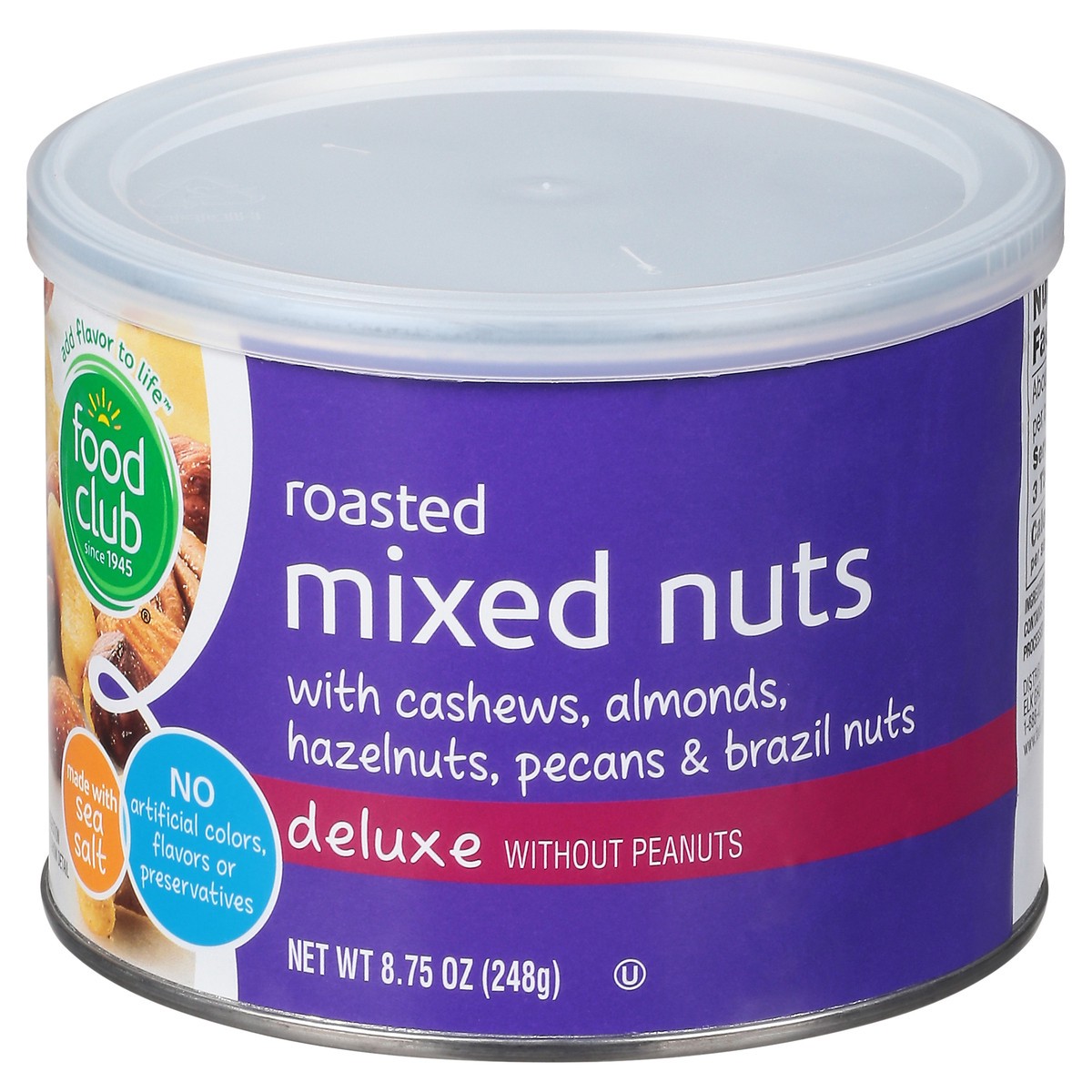 slide 1 of 1, Food Club Deluxe Mixed Nuts, 8.75 oz