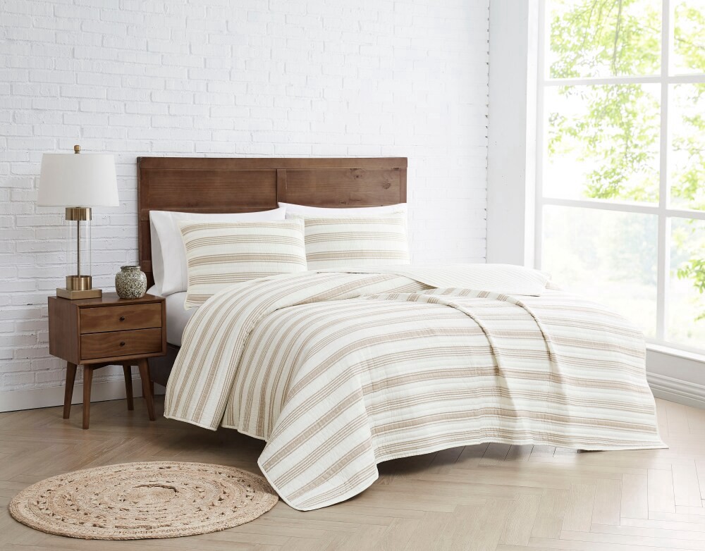 slide 3 of 4, SDS for HD Designs Vanilla Ice Quilt - Taupe, King Size