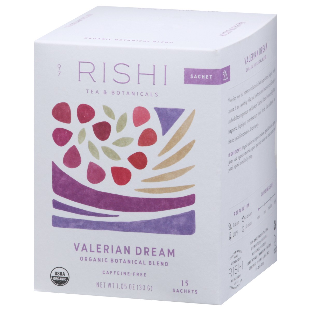 slide 2 of 9, Rishi Organic Caffeine-Free Valerian Dream Tea & Botanicals - 15 ct, 15 ct