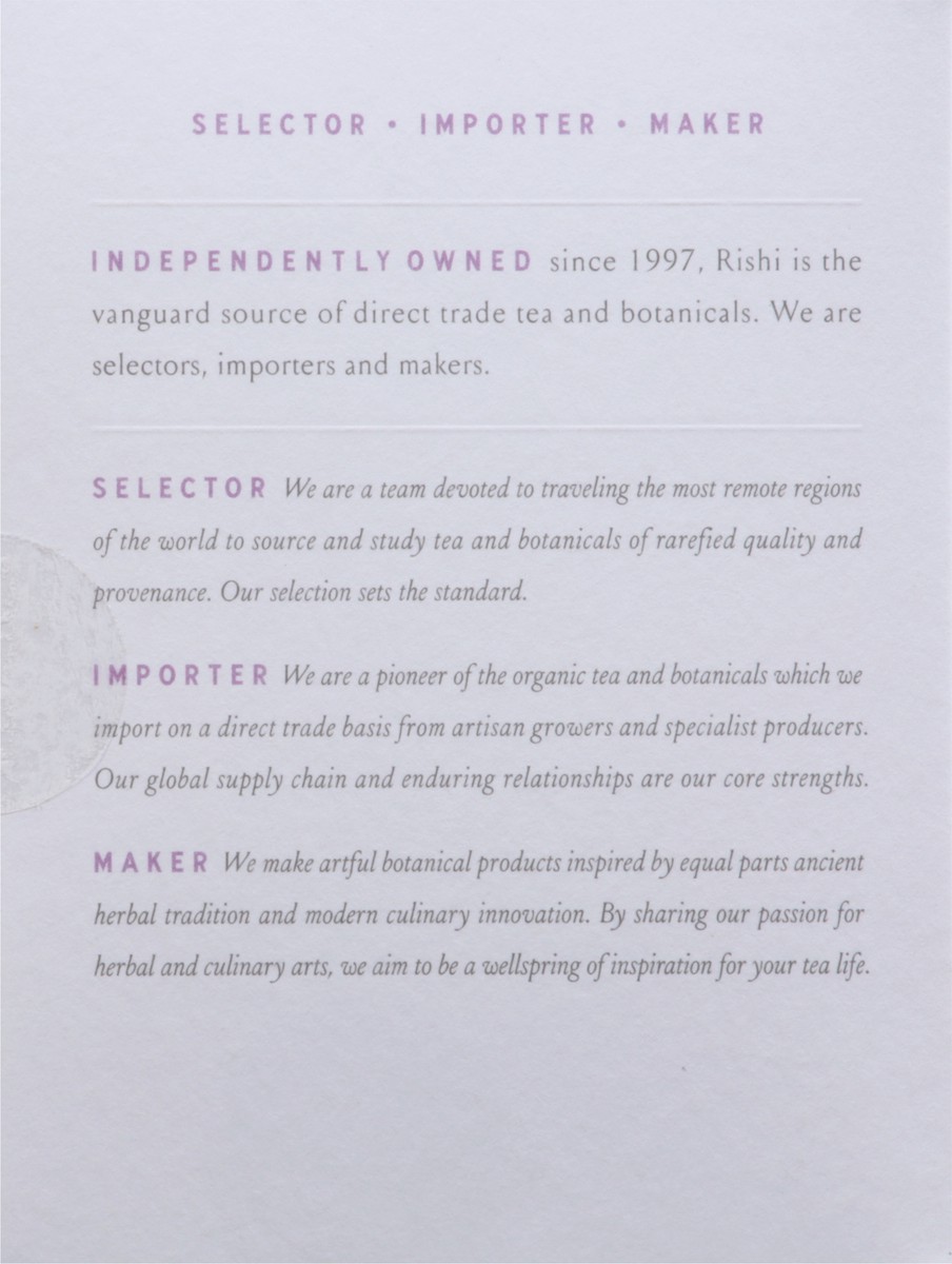 slide 3 of 9, Rishi Organic Caffeine-Free Valerian Dream Tea & Botanicals - 15 ct, 15 ct
