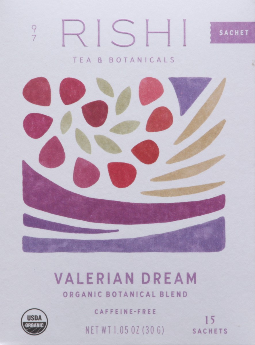 slide 4 of 9, Rishi Organic Caffeine-Free Valerian Dream Tea & Botanicals - 15 ct, 15 ct