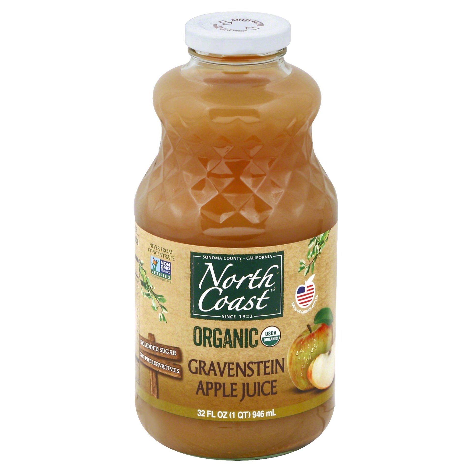 slide 1 of 1, North Coast Organic Gravenstein Apple Juice, 32 fl oz