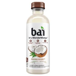 Bai Coconut Flavored Water, Molokai Coconut, Antioxidant Infused Beverage, 18 Fluid Ounce Bottle