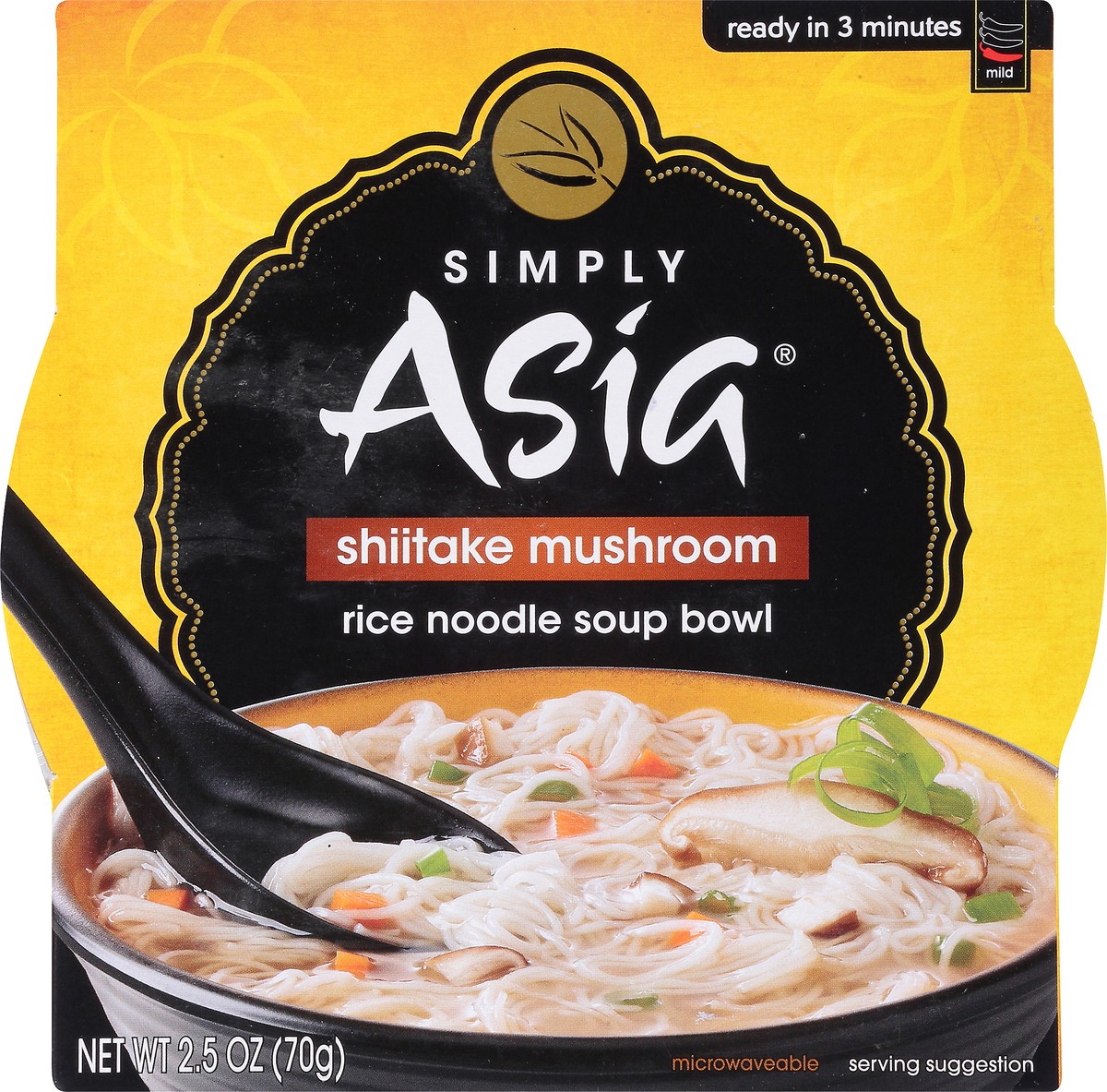 slide 7 of 8, Simply Asia Shiitake Mushroom Rice Noodle Soup Bowl, 2.5 oz