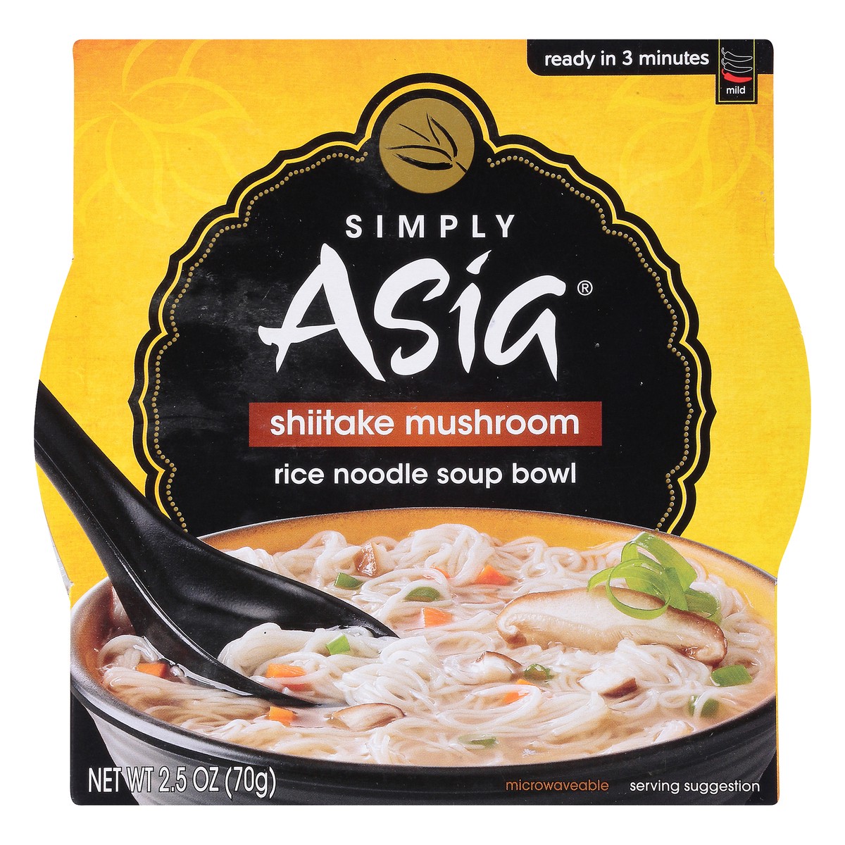 slide 1 of 8, Simply Asia Shiitake Mushroom Rice Noodle Soup Bowl, 2.5 oz