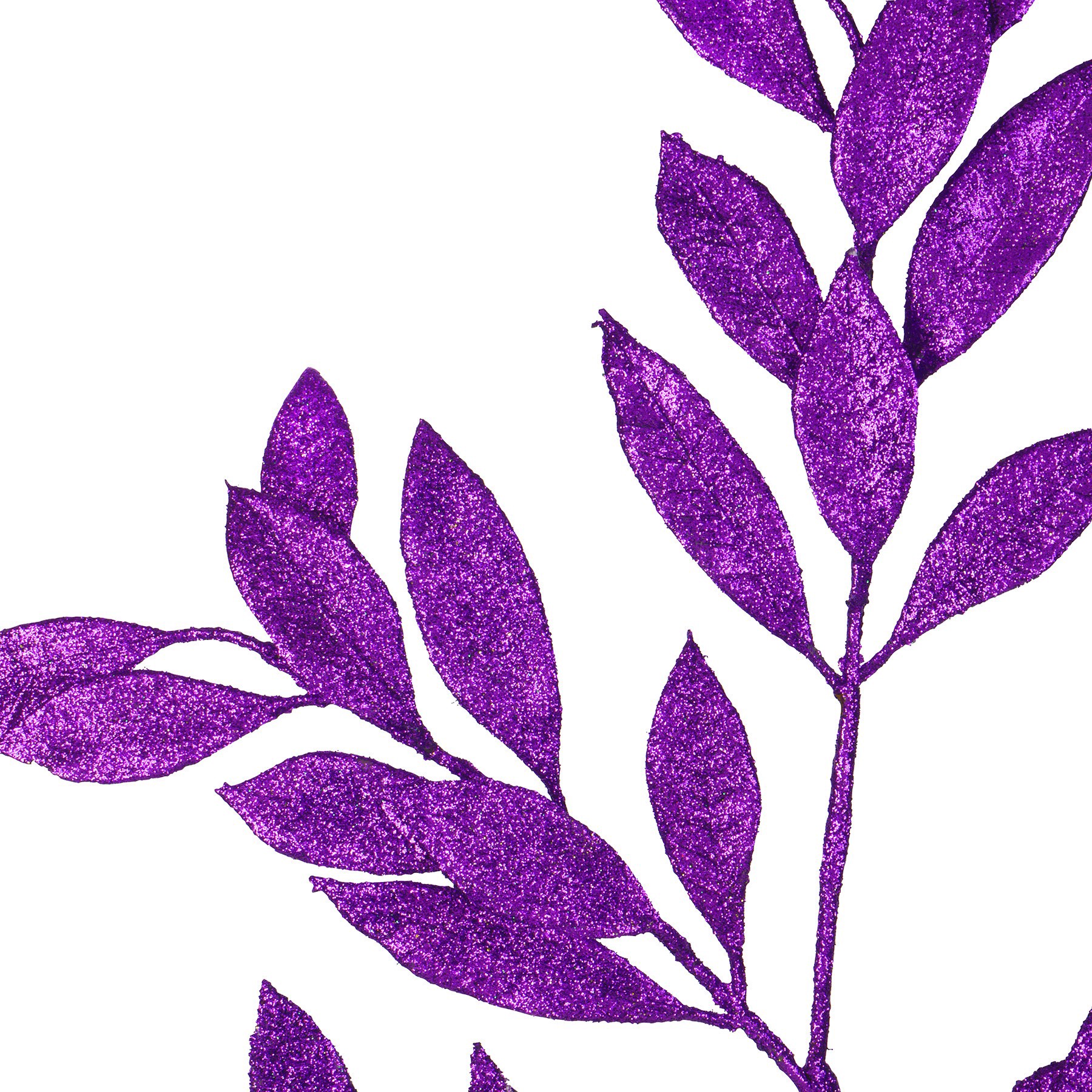 slide 2 of 2, 32" Mardi Gras Glitter Leaves Spray Pick By Celebrate It, 32 in