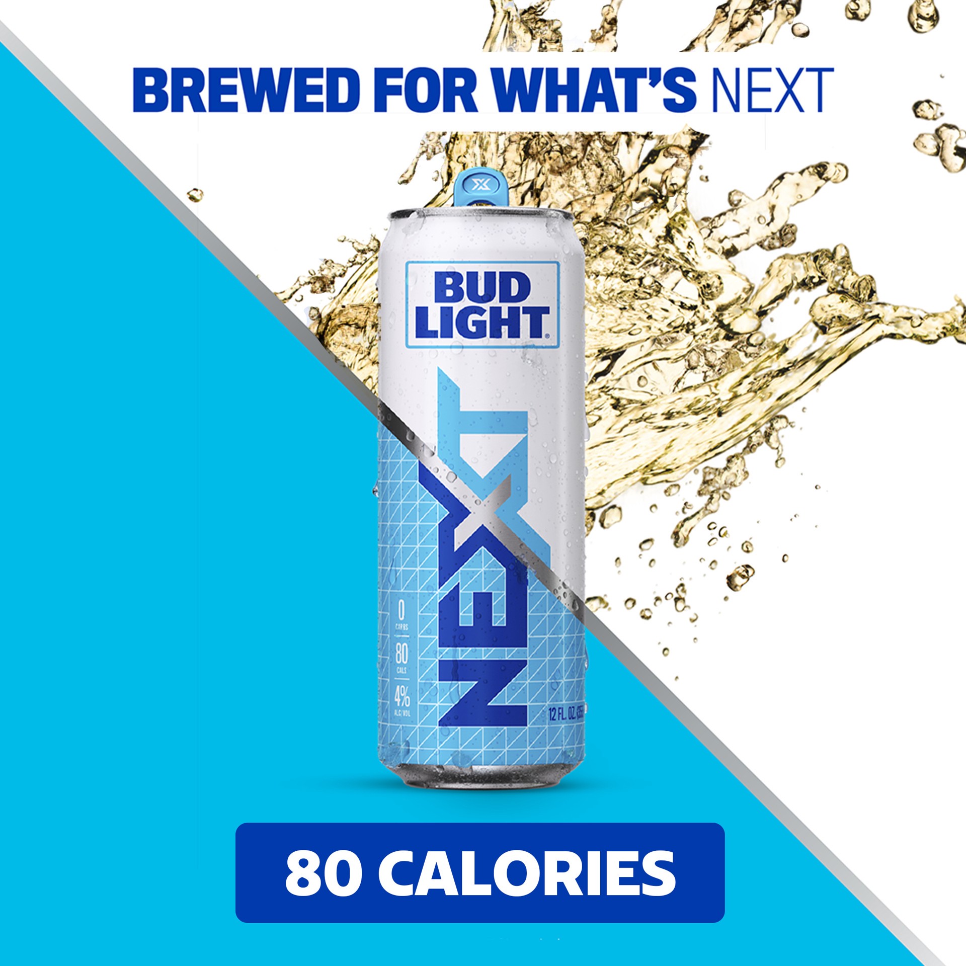 slide 6 of 10, Bud Light Next Super Crisp Zero Carbs Light Beer 12 - 12 fl oz Slim Cans, 12 ct; 12 fl oz