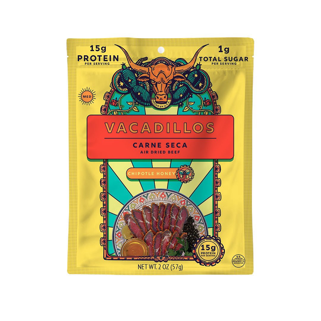 slide 1 of 1, Vacadillos Air Dried Carne Seca Chipotle Honey Beef 2 oz, 2.25 oz