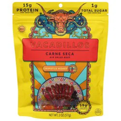 Vacadillos Air Dried Carne Seca Chipotle Honey Beef 2 oz