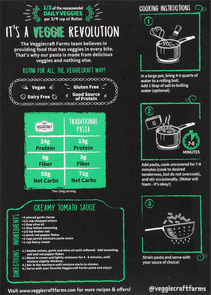 slide 5 of 7, Veggiecraft Cauliflower Rotini 8oz, 8 oz